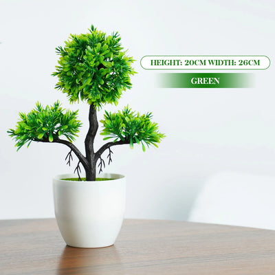 New Green Artificial Plants Bonsai Small Tree Grass Flower Potted Bonsai  Halloween  hause decoration Wedding Home Office Decor