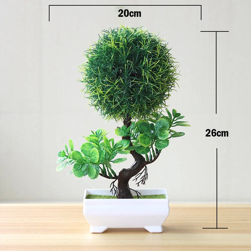 New Green Artificial Plants Bonsai Small Tree Grass Flower Potted Bonsai  Halloween  hause decoration Wedding Home Office Decor