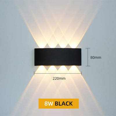 Aluminum LED Wall Lamp Waterproof IP65 Outdoor Garden Lights 8W 12W Interior Wall Light for Bedroom Living Room Stairs Lighting