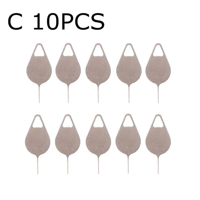 100/10Pcs Metal Eject Sim Card Tray Open Pin Needle Key Tool for Universal Phone for IPhone 14 13 SamSung Xiaomi Apple IPad