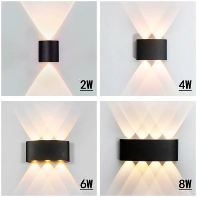 IP65 LED Wall Lamp Outdoor Waterproof Garden Lighting Aluminum AC86-265 Indoor Bedroom Living Room Stairs Wall Light