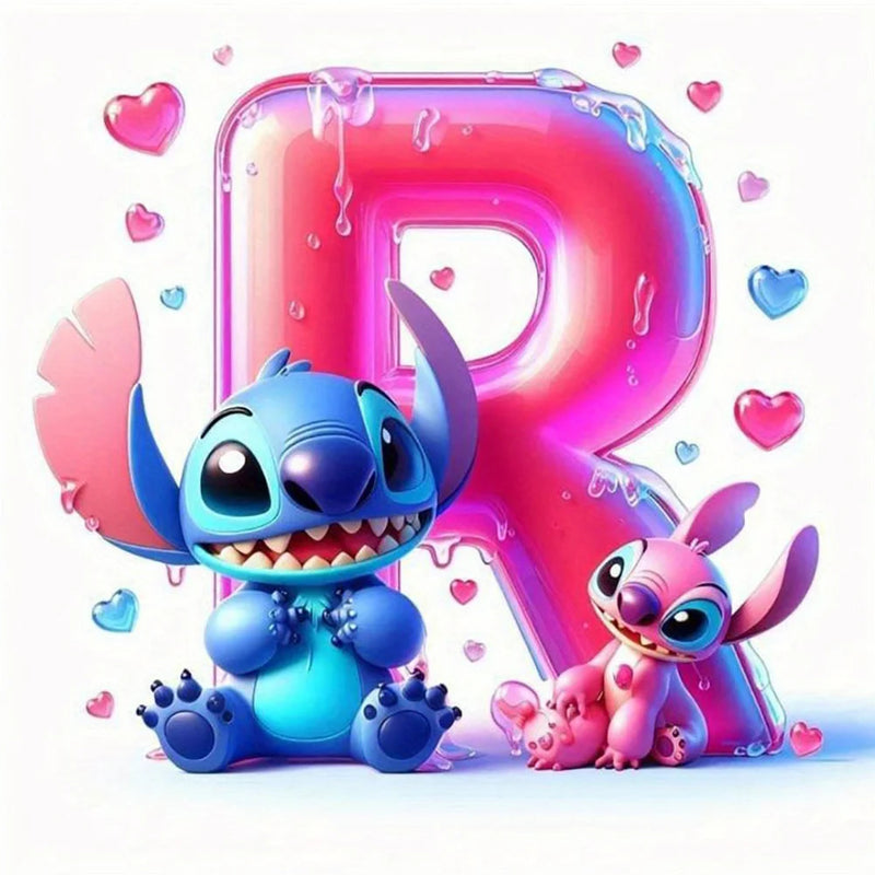 Disney DIY Cartoon Diamond Painting Letter Lilo And Stitch Full Drill Diamond Mosaic Heart Handicraft Embroidery Christmas Gift