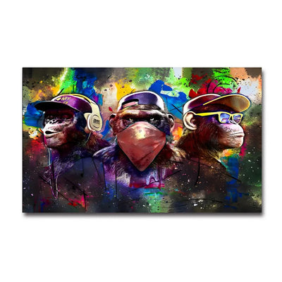 Popular Fashion Monkey Wall Art Posters Modern High End Light Luxury Home Decoration Canvas Painting Mural Picture Print Artwork