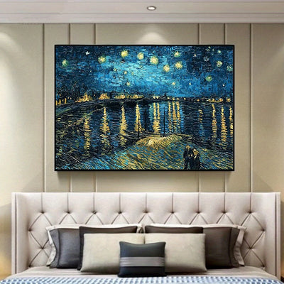 DIY Diamond Painting Round Diamond Starry Sky Van Gogh Pattern Full Diamond Mosaic Home Decoration Painting  Cross Stitch Kit