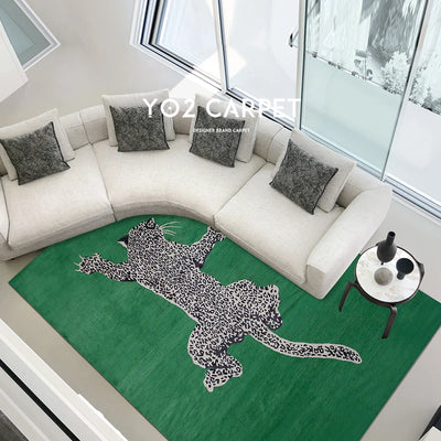 Light Luxury Study Non-slip Mat American Retro Carpets for Living Room Fluffy Soft Bedroom Decor Animal Rug Home Plush Carpet