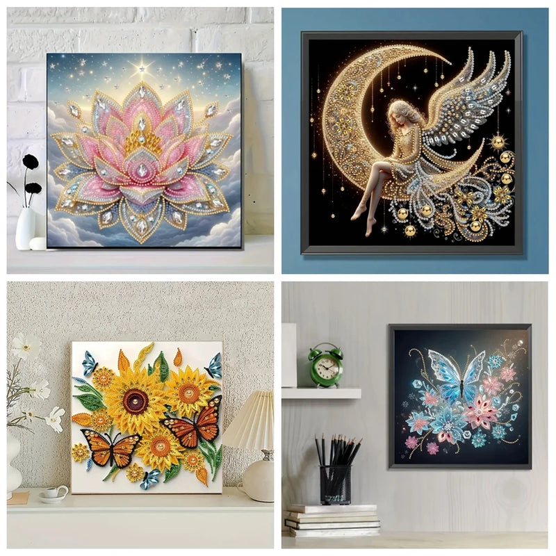 1pc/Set DIY Special Shape Diamond Art Flowers Diamond Art Painting Pictures Crystal Rhinestones Diamond Painting for Adults