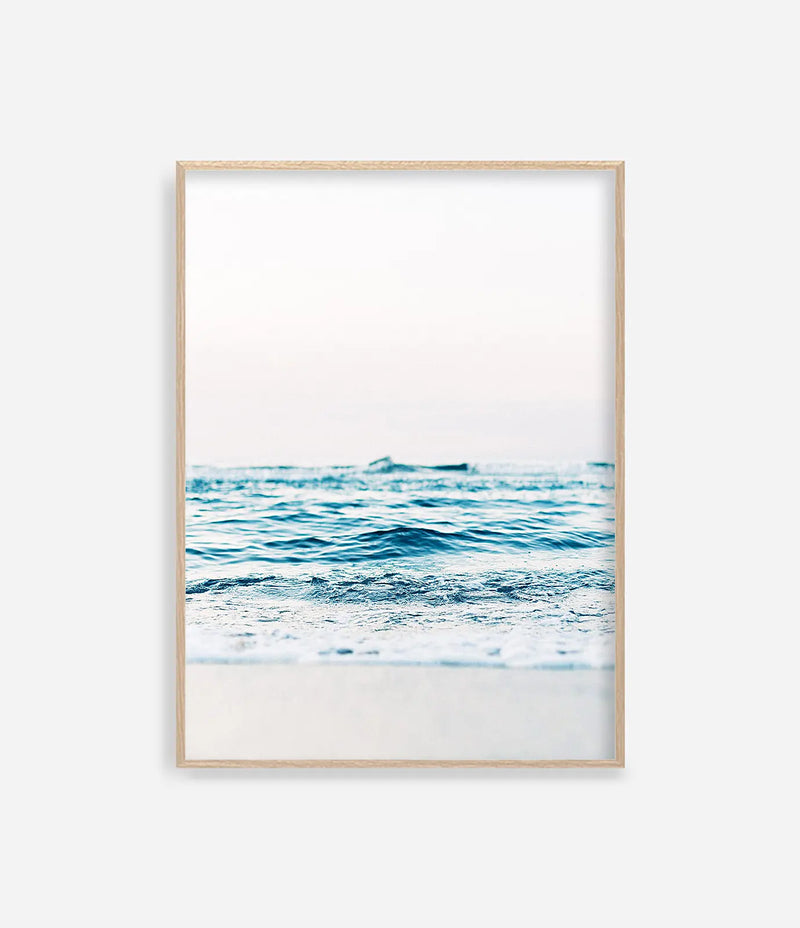 Ocean Waves Sea Skyline Photography Poster Blue Beach Coastal Seascapes Canvas Painting Wall Art for Living Room Home Decor