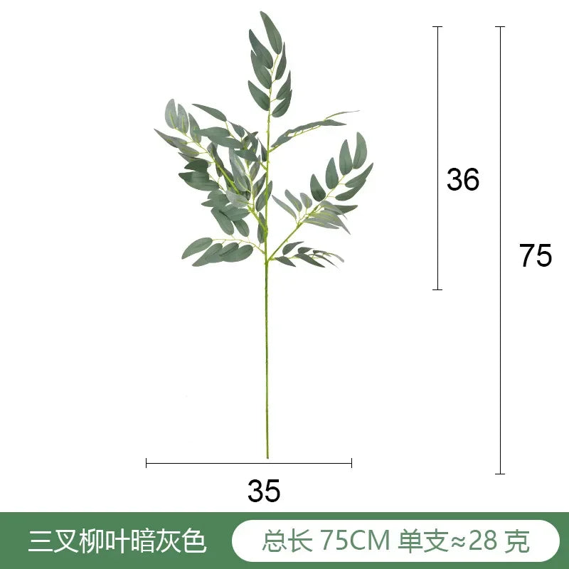 Artificial Green Plant Fake Eucalyptus Leaf Flower Arrangement Accessories Wedding Home Decoration Fake Flowers