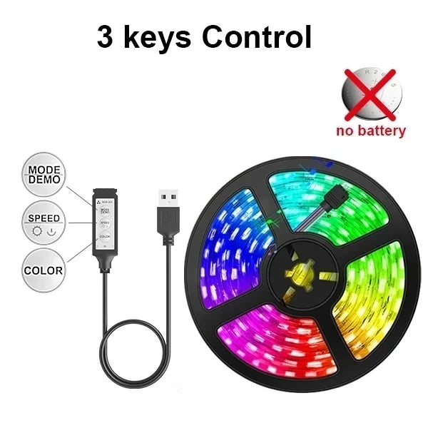 Smart Led Strip Light 5050 RGB USB 5V Bluetooth APP Remote Control Led Tape Diode Flexible Ribbon Lamp for TV Festival Backlight