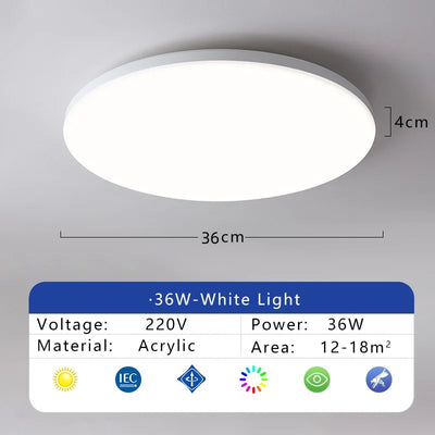 LED Ceiling Light 220V Waterproof Dustproof Three Proof Light Bedroom Bathroom Dining Room Kitchen Indoor Lighting Fixtures