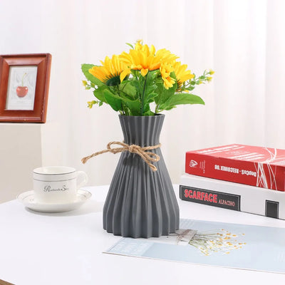 New Living Room Anti-Ceramic Ceramic Flower Pot Imitation Ceramic Plastic Flower Vase Simplicity Flower Vase