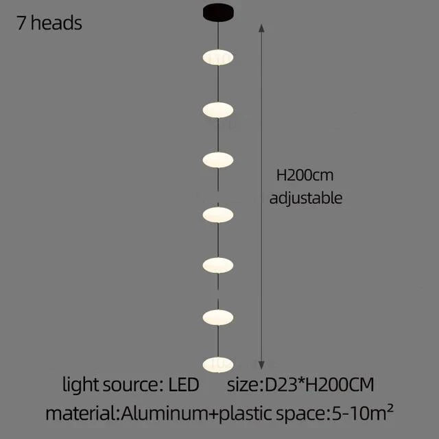 Nordic Oval Ball Led pendant lamp Long strip white staircase lamp living room designer Villa building Cluster Suspension lamp