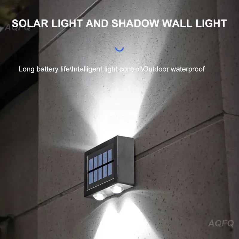 Led Stairs Light 300mah Intelligent Light Control Waterproof Solar Charging Energy Saving Home-appliance Led Solar Wall Lamp Abs