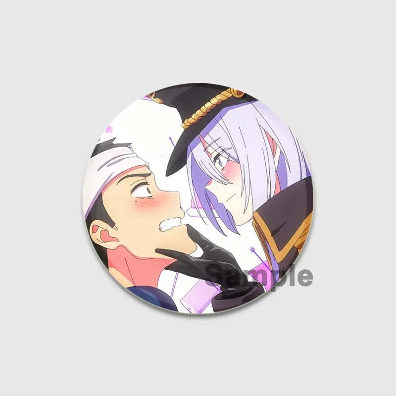 32/44/58mm Anime My Dress-Up Darling Round Pin Cartoon Character Badge Role Play Handmade Tinplate Brooch for Clothes Decoration