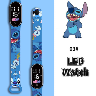 Stitch Children Watches Girls Waterproof Sport Touch Screen Watch for Women Waterproof Digital Clock Bracelet Gifts