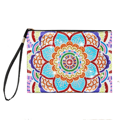 1pc/Set DIY Purses Diamond Painting Mandala Kits for Adults PU Leather Handbags Cactus Diamond Art Purses for Women