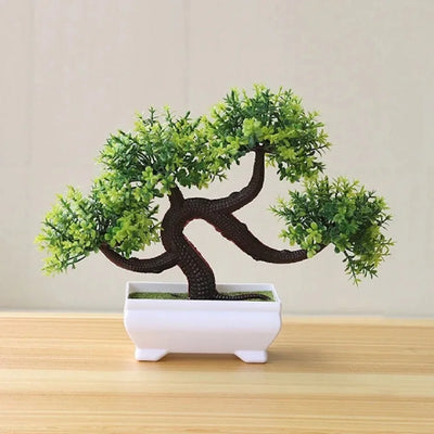 New Green Artificial Plants Bonsai Small Tree Grass Flower Potted Bonsai  Halloween  hause decoration Wedding Home Office Decor