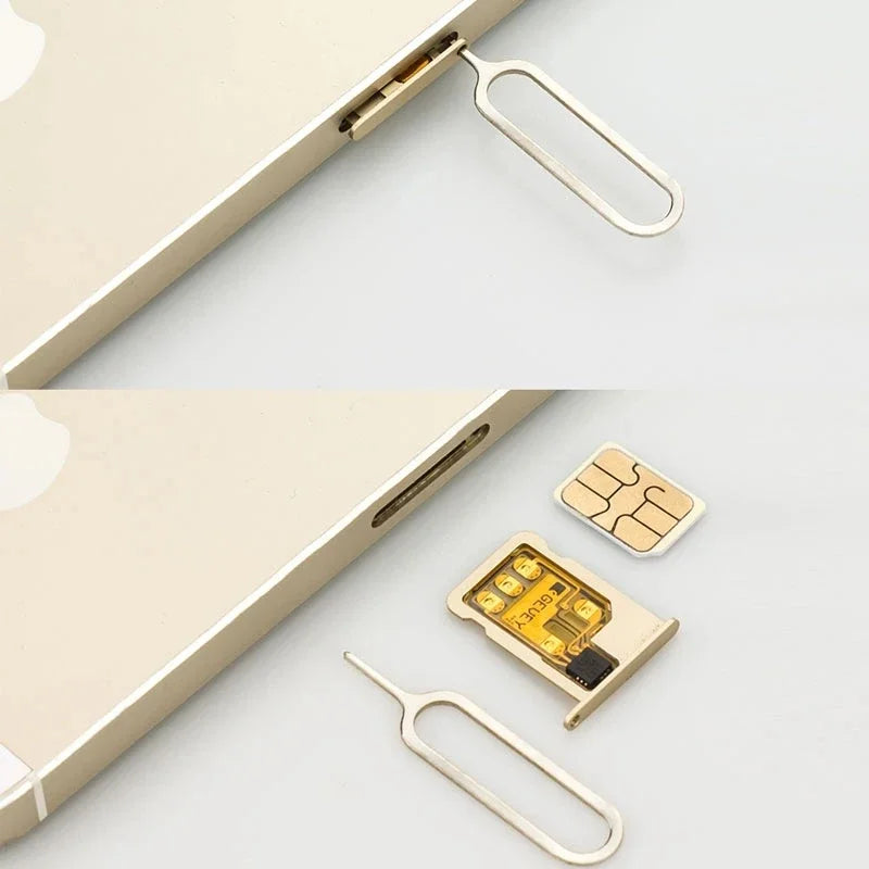 1-100PCS Universal Anti Loss Pin Eject Sim Card Tray Open Pin Needle Key Tool For iPhone 15 Samsung Xiaomi Redmi Huawei