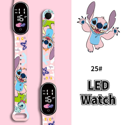 Stitch Children Watches Girls Waterproof Sport Touch Screen Watch for Women Waterproof Digital Clock Bracelet Gifts