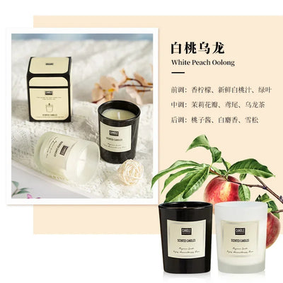 1Pc Modern European Plant Scent Aromatherapy Candle Living Room Bedroom Air Purification Enduring Fragrance Candle Cups Decor