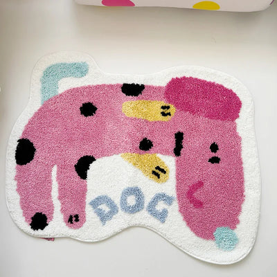 VIKAMA 1PC INS Cute Cartoon Shaped Bread Imitation Cashmere Carpet Living Room Bedroom Decoration Thickened Non-Slip Bed Rug