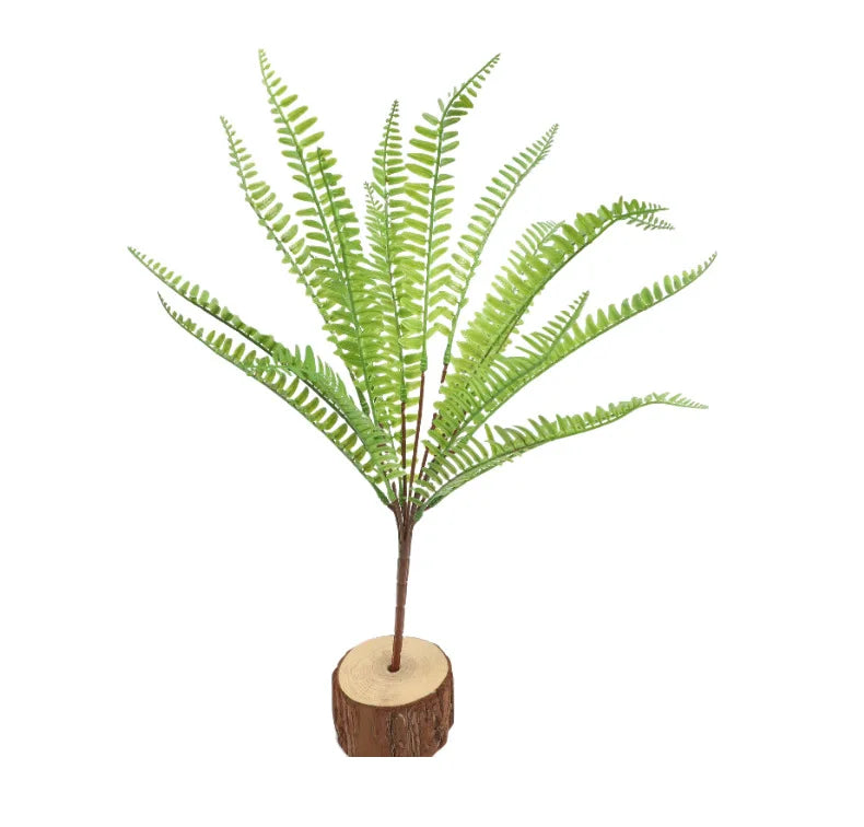 10PCS 45CM Artificial Plants Fake Boston Fern Greenery Outdoor UV Resistant Faux Plastic Plants Garden Porch Window Box Decor