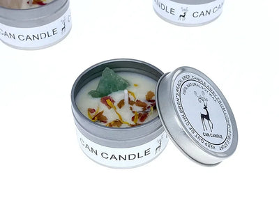 Scented Long Lasting Soy Candles Crystal Stone Dried Flower Fragrance Smokeless   for Home Decorstion  Jar