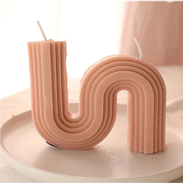 New U-Shaped Scented Candles for Home Decoration Geometric Rainbow Bridge Candle Room Decor Aroma Candles Room Decorative Velas