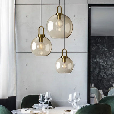 Modern Glass Pendant Light Loft Hanging Lustre Industrial Decor Lights Fixtures Kitchen Restaurant Dining Room E27 Nordic Lamp