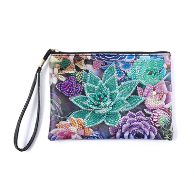 1pc/Set DIY Purses Diamond Painting Mandala Kits for Adults PU Leather Handbags Cactus Diamond Art Purses for Women