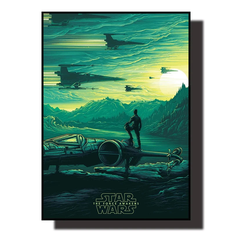 Star Wars Canvas Decorative Painting  Movie Art Mural Retro Poster Modern Home Wall Decoration Gift and Printing Aesthetic