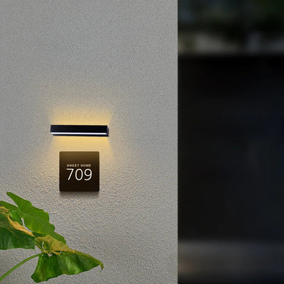 Long Strip Wall Lamp Porch Light Outdoor Lighting Modern Style Waterproof IP65 Cold Warm Neutral  Garden Door Courtyard Balcony