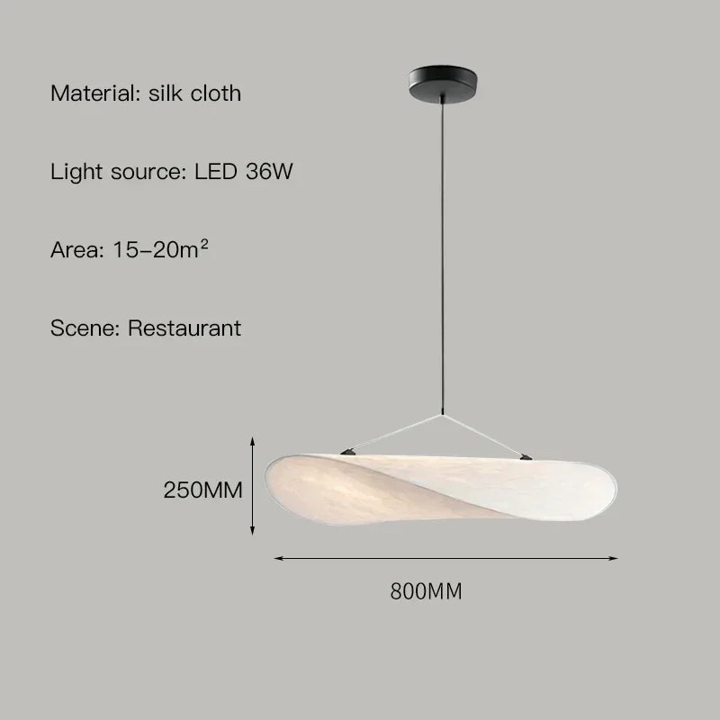 Nordic Wabi Sabi Pendant Lamp for Bedroom Living Dining Home Decoration Designer Scandinavian White Led Hanging Chandelier Light