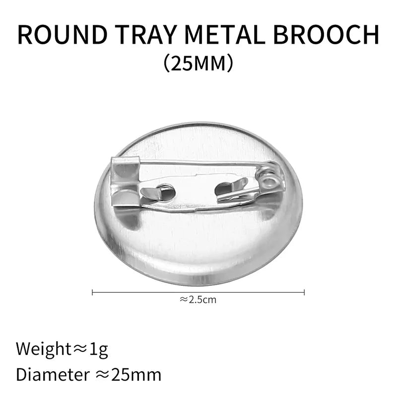 20Pcs/Lot 13mm-35mm Multi Specification Dual Purpose Circular Tray Brooch Metal Safety Pin For DIY Sewing Accessories