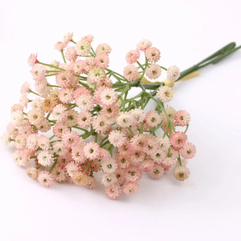 3pcs White Baby Breath Artificial Flowers Fake Gypsophila Faux Plants for Wedding Garland Wreath Crown Flower bonquet DIY Flores