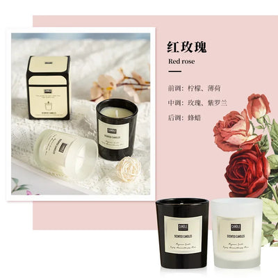 1Pc Modern European Plant Scent Aromatherapy Candle Living Room Bedroom Air Purification Enduring Fragrance Candle Cups Decor