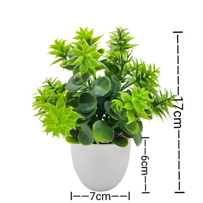 Artificial Plant Tree Window Sill Office Table Desktop Decoration Plastic Garden Fake Plant Potted Home Decor Potted Ornaments