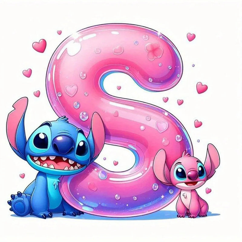 Disney DIY Cartoon Diamond Painting Letter Lilo And Stitch Full Drill Diamond Mosaic Heart Handicraft Embroidery Christmas Gift