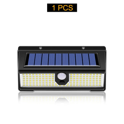 Solar Led Light Outdoor Garden Decoration 172led Lights With 3 Working Mode IP65 Waterproof Solar Motion Sensor Wall Lamp