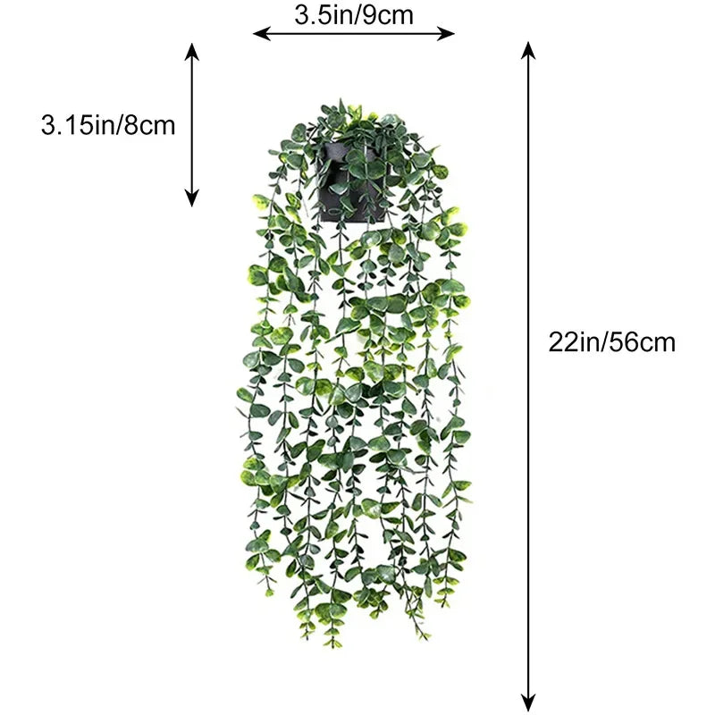 90cm Artificial Plant Vine Home Decoration Hanging Plastic Leaf Grass Garland Outdoor Wedding Party Decorations Fake Rattan Ivy