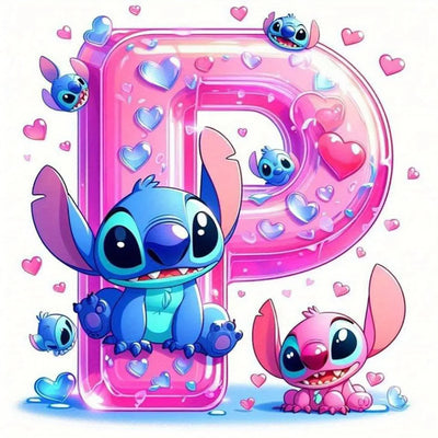 Disney DIY Cartoon Diamond Painting Letter Lilo And Stitch Full Drill Diamond Mosaic Heart Handicraft Embroidery Christmas Gift