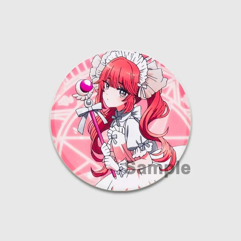 32/44/58mm Anime My Dress-Up Darling Round Pin Cartoon Character Badge Role Play Handmade Tinplate Brooch for Clothes Decoration