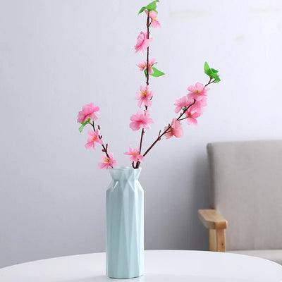 Modern Flower Vase White Pink Plastic Vase Flower Pot Basket Nordic Home Living Room Decoration Ornament Flower Arrangement