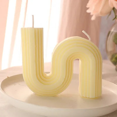 New U-Shaped Scented Candles for Home Decoration Geometric Rainbow Bridge Candle Room Decor Aroma Candles Room Decorative Velas