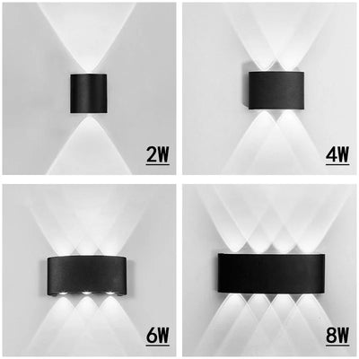 IP65 LED Wall Lamp Outdoor Waterproof Garden Lighting Aluminum AC86-265 Indoor Bedroom Living Room Stairs Wall Light