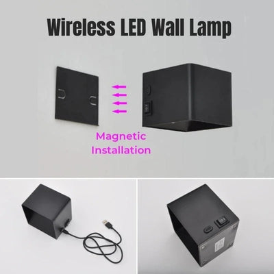 Wireless Induction LED Wall Lamps Motion Sensor USB Charging Sconce Bedroom Stair Cabinet Indoor Wall Lights Fixture With Switch