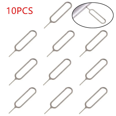 10Pcs Anti-Lost Eject Sim Cards Tray Open Pin Needle Key Tool Ejetor For IPhone IPad Mobile Smartphone SIM Remover Accessories