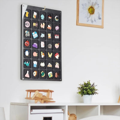 Felt Pin Display Case Storage Jewelry Holder Brooch Medal Badge Tray Organizer Desktop Displaying Container Collection