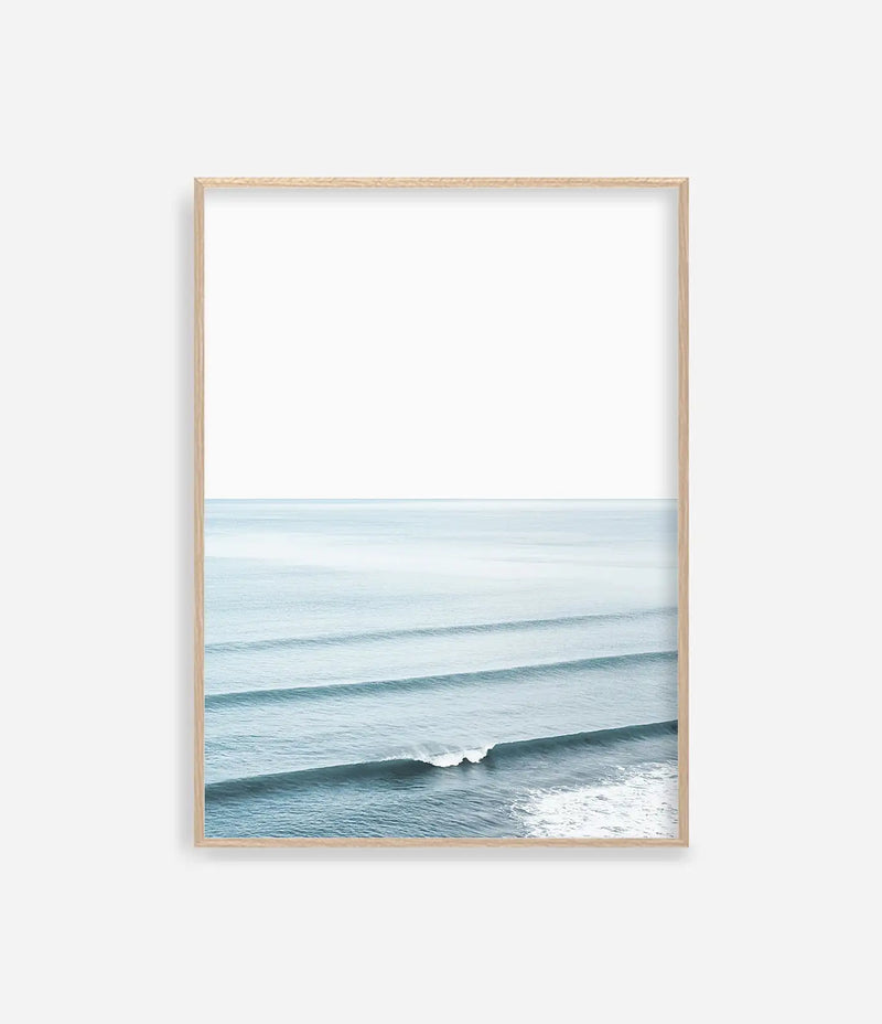 Ocean Waves Sea Skyline Photography Poster Blue Beach Coastal Seascapes Canvas Painting Wall Art for Living Room Home Decor