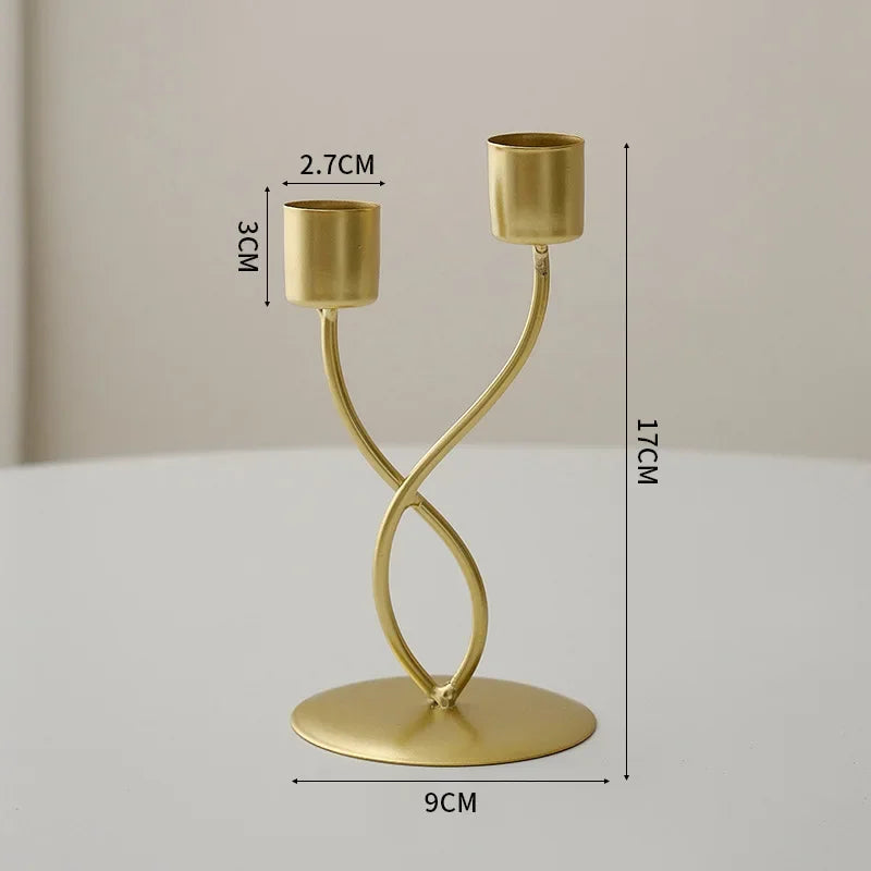 1pcs Candlestick Crafts Simple Nordic Desk Candle Ornament Candle Holder for Dining Room Thanksgiving Wedding Festivals Gift